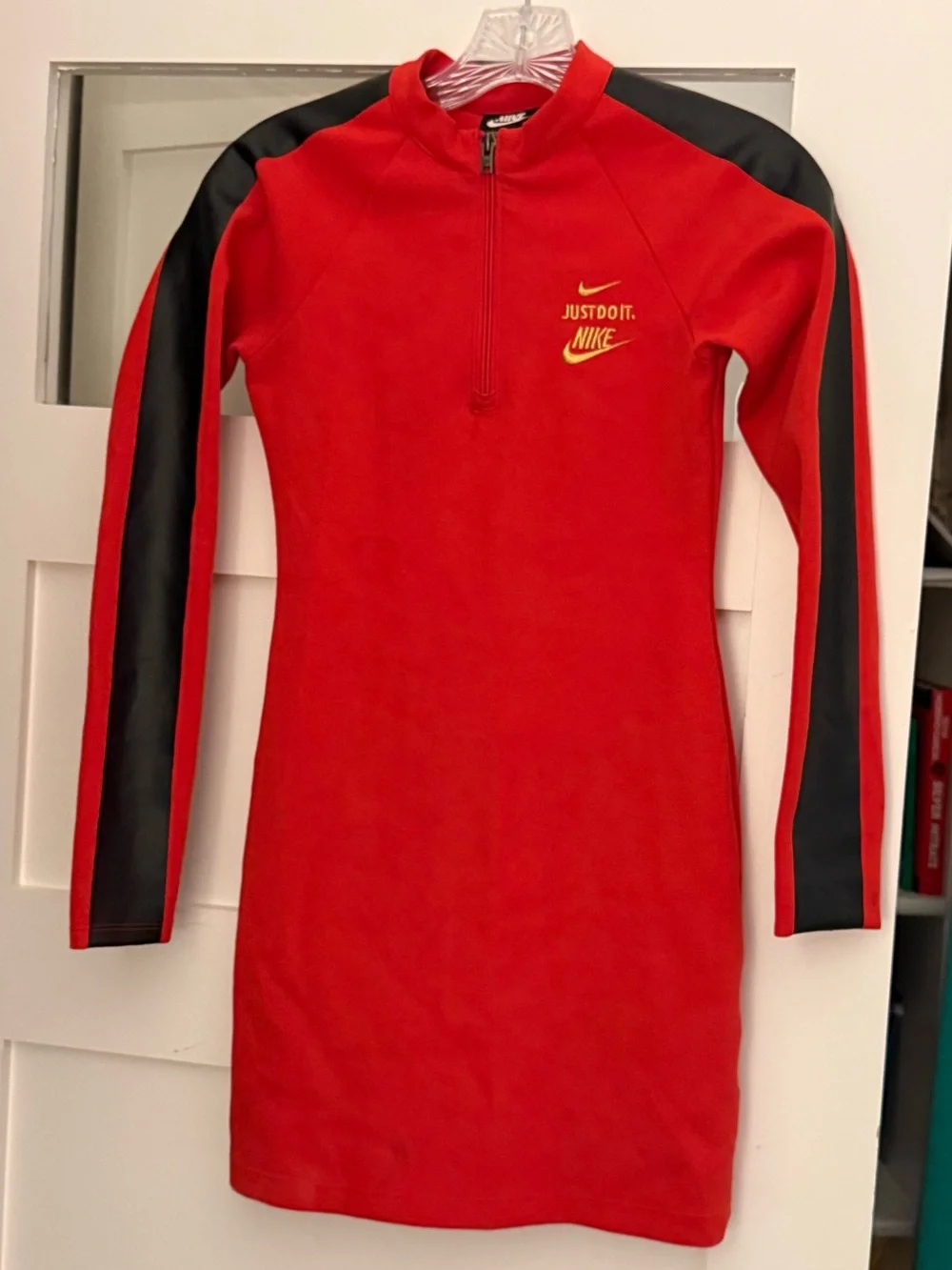 RARE Nike Red and Black Zip-Front Athletic Dress